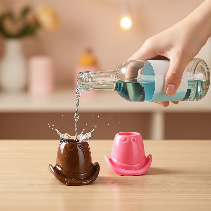 Wine Beer Hat - Copos de vinho reutilizáveis em formato